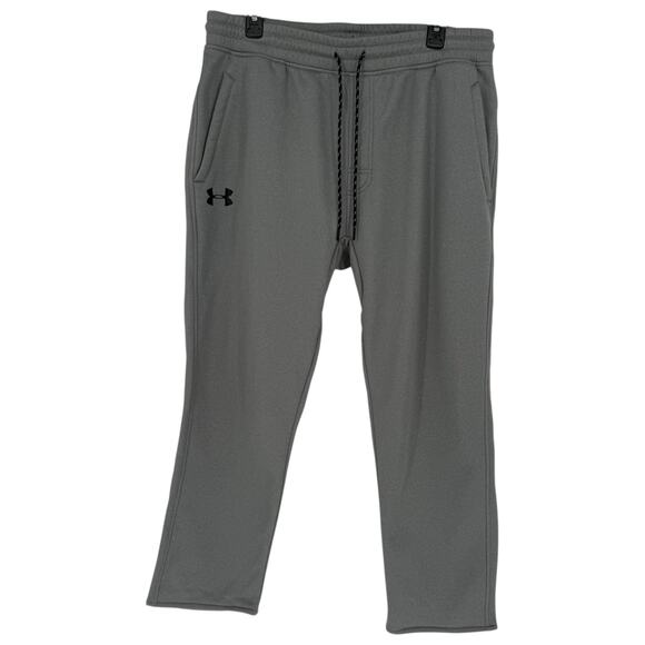Y2K Under Armour Coldgear Sweatpants Grey Fleece Lined Men’s XL - Picture 1 of 6